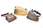 set of 3 charcoal irons (small size), metal, weight total weight of items 2900 g...