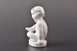 figurine, Girl with a ball, porcelain, USSR, LFZ - Lomonosov porcelain factory, molder - E.V. Cherka...