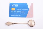 spoon, silver, made of 2 lats coin (1925), 875 standard, 15.85 g, 10.6 cm, the 20-30ties of 20th cen...