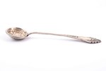 spoon, silver, made of 2 lats coin (1925), 875 standard, 15.85 g, 10.6 cm, the 20-30ties of 20th cen...