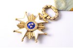 the Order of Three Stars, 5th class, silver, 875 standard, Latvia, 20-30ies of 20th cent., "Vilhelms...