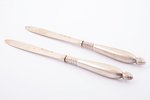 pair of miniature knives, silver, 830 standard, total weight of items 40.10 g, 14.3 cm, 1902, Helsin...