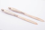 pair of miniature knives, silver, 830 standard, total weight of items 40.10 g, 14.3 cm, 1902, Helsin...