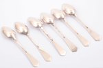 set of 6 teaspoons, silver, 875 standard, total weight of items 88.10 g, 14 cm, the 20ties of 20th c...