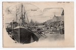 postcard, Riga, Daugava embankment, Latvia, Russia, beginning of 20th cent., 13.8х8.8 cm...