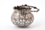 sugar-bowl, silver, 950 standard, 83.75 g, Ø 8.1 cm, h (with handle) 12 cm, France...
