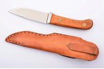 knife, hand-forged, made by "HH" Heino Hoffmann, cedar wood handle, with mosaic pins, Germany, total...
