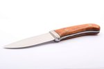 knife, hand-forged, made by "HH" Heino Hoffmann, cedar wood handle, with mosaic pins, Germany, total...