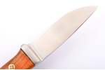 knife, hand-forged, made by "HH" Heino Hoffmann, cedar wood handle, with mosaic pins, Germany, total...