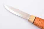 knife, Mora of Sweden, Mora blade, handle: curly birch with horn and imitation ivory, Sweden, total...