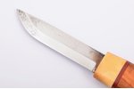 knife, made by "HH" Heino Hoffmann, Mora blade, handle: horn and acacia, Germany, Sweden, total leng...