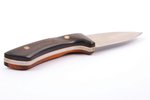 knife, hand-forged, made by "HH" Heino Hoffmann, handle of granadillo or rosewood, Germany, total le...