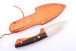 knife, hand-forged, made by "HH" Heino Hoffmann, handle of granadillo or rosewood, Germany, total le...