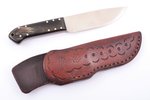 knife, hand-forged, made by "HH" Heino Hoffmann, handle: walnut, Germany, total length 21 cm, blade...