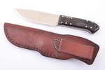 knife, hand-forged, made by "HH" Heino Hoffmann, handle: walnut, Germany, total length 21 cm, blade...