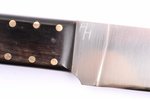 knife, hand-forged, made by "HH" Heino Hoffmann, handle: walnut, Germany, total length 21 cm, blade...