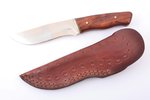 knife, hand-forged, made by "HH" Heino Hoffmann, handle: walnut, nickel silver guard, Germany, total...
