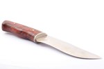 knife, hand-forged, made by "HH" Heino Hoffmann, handle: walnut, nickel silver guard, Germany, total...