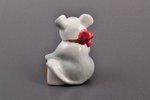 figurine, Mouse with a piece of cheese, porcelain, Riga (Latvia), USSR, Riga porcelain factory, mold...