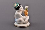 figurine, Boy with grapes, porcelain, USSR, LFZ - Lomonosov porcelain factory, molder - Galina Stolb...