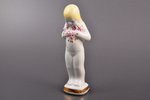 figurine, Girl with flowers, porcelain, Riga (Latvia), USSR, Riga porcelain factory, molder - Vera V...