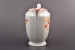 cream jug, Floral motif, porcelain, M.S. Kuznetsov manufactory, Riga (Latvia), 1937-1940, h 14.5 cm,...