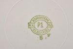 soup plate, People’s Commissariat of Trade, Trust canteens, porcelain, I. E. Kuznetsov Plant on Volk...