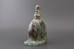 figurine, Elephant (bookend), faience, Riga (Latvia), M.S. Kuznetsov manufactory, 1934-1940, h 21.5...