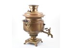 samovar, Vasily, Alexander, Pavel Batashev, Tula, "half-vase" shape, brass, Russia, 1871-1885, h 39....