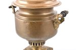 samovar, Vasily, Alexander, Pavel Batashev, Tula, "half-vase" shape, brass, Russia, 1871-1885, h 39....