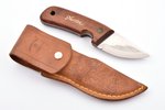 hunting knife, Marttiini, wood, stainless steel, Finland, total length 18.2 cm, blade length 6.7 cm,...