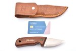 hunting knife, Marttiini, wood, stainless steel, Finland, total length 18.2 cm, blade length 6.7 cm,...