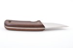hunting knife, Marttiini, wood, stainless steel, Finland, total length 18.2 cm, blade length 6.7 cm,...