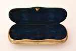 glasses, in a case, case: metal, size 15 x 6.4 cm, insignificant defect on one glass...
