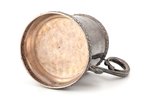 tea glass-holder, silver, In memory of 10 years of work, 875 standard, 177.55 g, engraving, h (with...