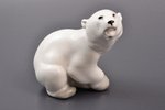 figurine, Polar Bear, USSR, LFZ - Lomonosov porcelain factory, molder - B.Y. Vorobyev, the 50-60ies...