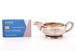 cream jug, silver, 800 standard, 90.7 g, h 4.6 x 12.5 x 7.6 cm, the border of the 19th and the 20th...