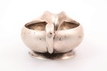 cream jug, silver, 800 standard, 90.7 g, h 4.6 x 12.5 x 7.6 cm, the border of the 19th and the 20th...