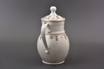 coffeepot, of coffee set "Tauta", porcelain, Rīga porcelain factory, shape by Jēkabs Bīne, Riga (Lat...
