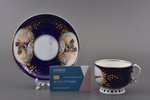tea pair, porcelain, M.S. Kuznetsov manufactory, Russia, 1891-1917, h (cup) 5.9 cm, Ø (saucer) 14.3...
