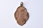 jetton, 200 years of Livonia Joining to Russia, bronze, Latvia, Russia, 1910, 34.4 x 22.6 mm, 4.37 g...