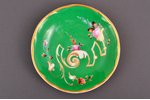 cup plate, "The picturesque institution of Vasily Krasnoshchekov", porcelain, hand-painted, Russia,...