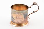 tea glass-holder, silver, 84 standard, 130.4 g, h (with handle) 8.6 cm, Ø (inside) 6.8 cm, the middl...