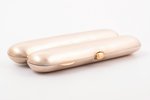 cigar capsule, silver, 830 standard, 104.55 g, gilding, 12.8 x 5.5 x 1.85 cm, 1955, Hämeenlinna, Fin...
