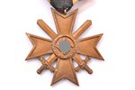 badge, War Merit Cross with swords, Third Reich, 2nd class, Germany, 1939, 48.9 x 48.5 mm...