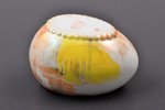 easter egg, faience, J.K. Jessen manufactory, Riga (Latvia), 1933-1935, h 6 x 10.2 x 7.6 cm, third g...