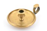 candlestick, marked F. Knoop, S.Petersbourg, brass, Russia, weight 685 g, base diameter 13.7 cm, h 6...