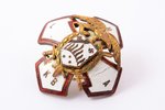 badge, LNAKB, Society of Soldiers - Liberators of Latvia, bronze, Latvia, 20-30ies of 20th cent., 28...