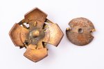 badge, LNAKB, Society of Soldiers - Liberators of Latvia, bronze, Latvia, 20-30ies of 20th cent., 28...