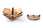 badge, LNAKB, Society of Soldiers - Liberators of Latvia, bronze, Latvia, 20-30ies of 20th cent., 28...